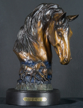 Horse bronze sculpture