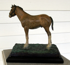 Clydesdale foal bronze sculpture